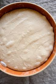 Dough properly fermented and ready