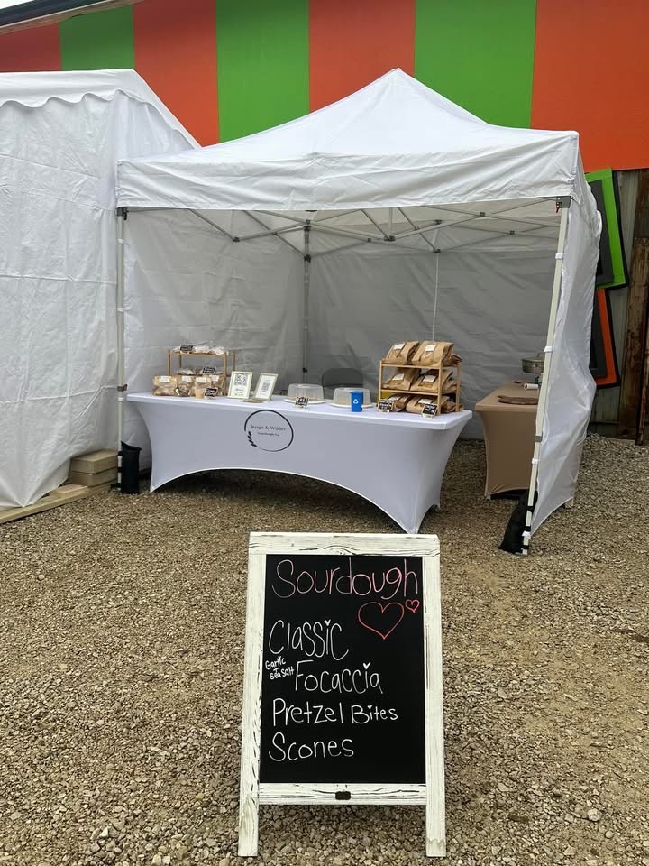 Reign & Wilder sourdough booth at a local market event