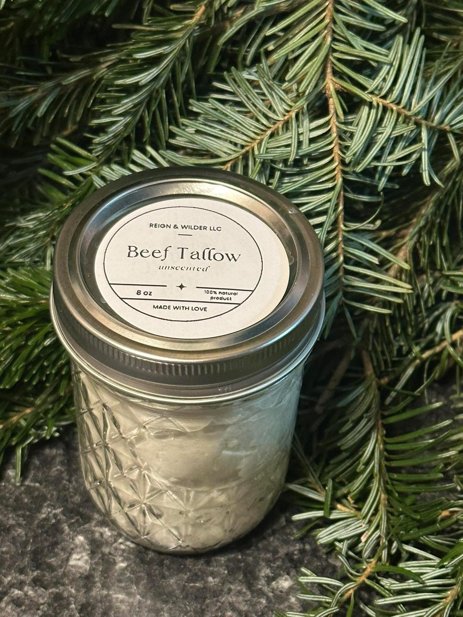 Beef tallow product from Reign and Wilder