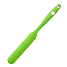 Silicone spatula used for scraping starter and sticky dough